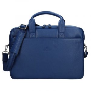 Pánská kožená taška přes rameno Hexagona Tango – modrá