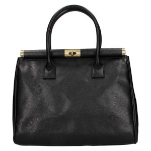 Dámská kožená kufříková kabelka Hexagona Zoe – černá