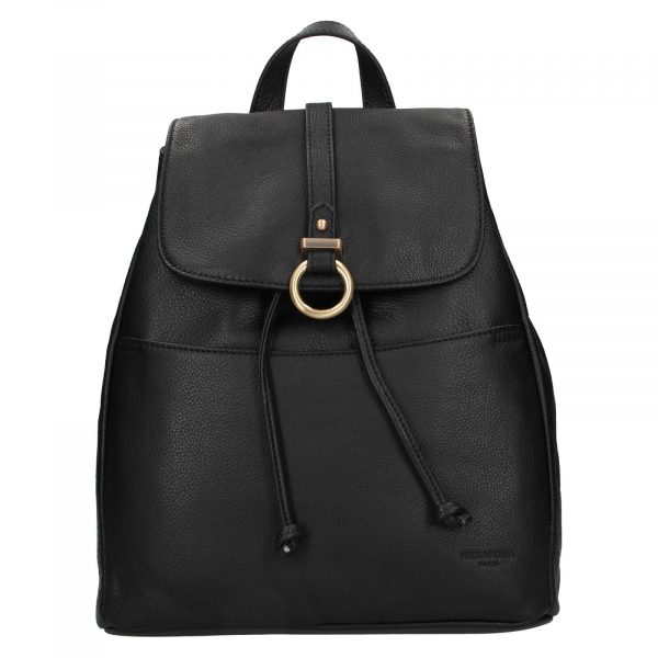 Elegantní dámský kožený batoh Hexagona Adina – černá